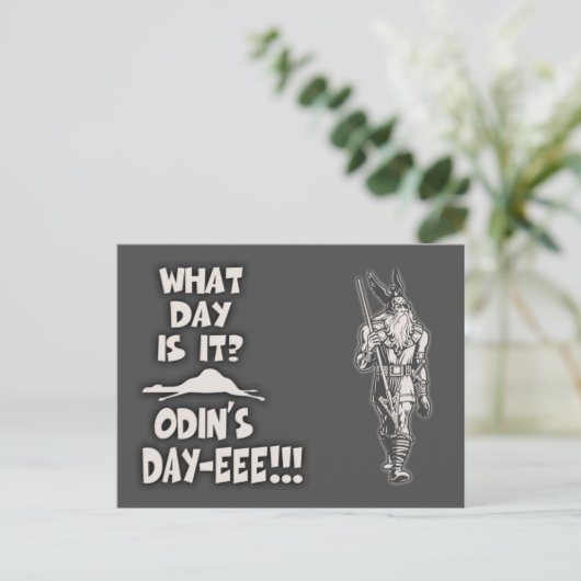 Odin's Day Postkarte (Stehend Vorderseite)