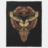 Odin's Eagle Hawk und Valknut Fleece Blanket (Vorderseite)