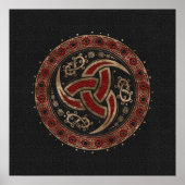 Odin's Horn Black and Red Leather and Gold Poster (Vorne)