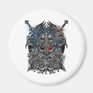 Odins Raben und Schwerter Wikinger-Mythologie USA- Magnet