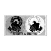 Odin's Ravens Huginn und Muninn Gummistempel (Prägung)