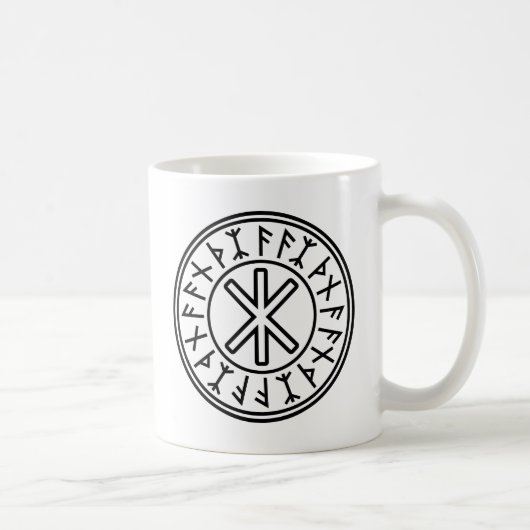 Odins Schutz No.2 (Schwarzes) Kaffeetasse (Rechts)