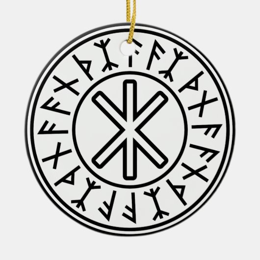 Odins Schutz No.2 (Schwarzes) Keramikornament (Vorne)