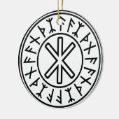 Odins Schutz No.2 (Schwarzes) Keramikornament (Links)