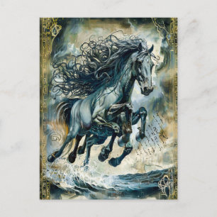Odins Sleipnir das achtbeinige Pferd Feiertagspostkarte
