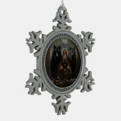 Odins Wolfsschmuck Schneeflocken Zinn-Ornament (Links)