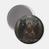 Odin's Wolves - Geri & Freki Magnet (Vorderseite/Rückseite)