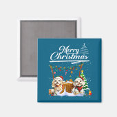 Odle Christmas Tree Lights Decorations Dog Lover X Magnet (Vorderseite/Rückseite)