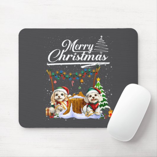 Odle Christmas Tree Lights Decorations Dog Lover X Mousepad (Mit Mouse)