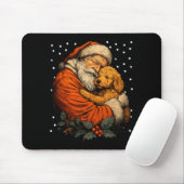 Odle Dog And Santa Claus Winter Season Christmas A Mousepad (Mit Mouse)