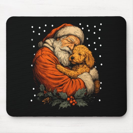 Odle Dog And Santa Claus Winter Season Christmas A Mousepad (Vorne)