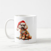 Odle Dog Christmas Lights Santa Hat Dog Lover Prem Kaffeetasse (Links)