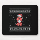 Odle Dog Lovers Men Women Santa Ugly Xmas Sweater Mousepad (Vorne)