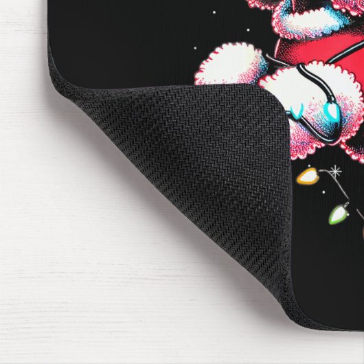 Odle Santa Christmas Tree Lights, Funny Ugly Pajam Mousepad (Ecke)