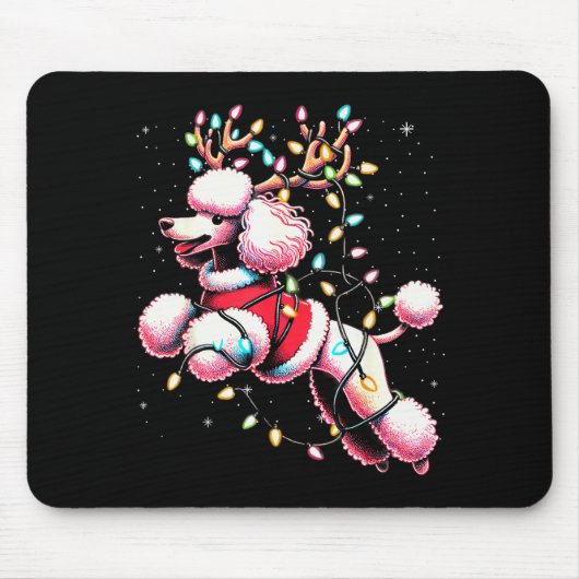 Odle Santa Christmas Tree Lights, Funny Ugly Pajam Mousepad (Vorne)