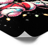 Odle Santa Christmas Tree Lights, Funny Ugly Pajam Poster (Ecke)