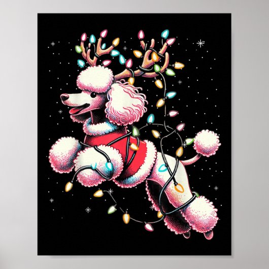 Odle Santa Christmas Tree Lights, Funny Ugly Pajam Poster (Vorne)