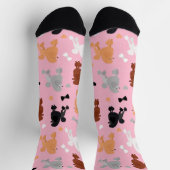 Odles of Poodles and Bows Muster Pink Socken (Oben)