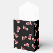 Odles of Poodles (rosa auf schwarz) Party Geschenkschachtel (Geöffnet)