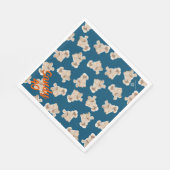 Odles of Poodles (weiß auf blau) Party Neapel Serviette (Ecke)