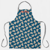 Odles of Poodles (weiß auf blau) Schürze (Vorderseite)