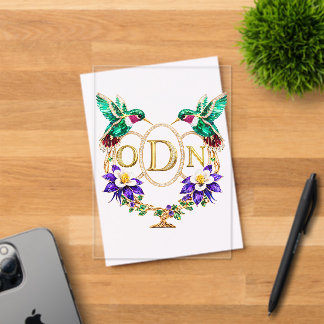 ODN Hummingbird Any Letters Custom Wedding Acryleinladungen