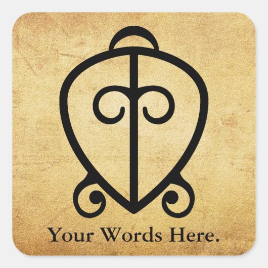 Odo Nnyew Fie Kwan | Power der Liebe Quadratischer Aufkleber (Vorderseite)