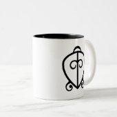 Odo Nnyew Fie Kwan | Power des Liebe-Symbols Zweifarbige Tasse (VorderseiteRechts)