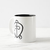 Odo Nnyew Fie Kwan | Power des Liebe-Symbols Zweifarbige Tasse (Vorderseite Links)