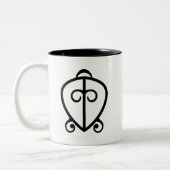 Odo Nnyew Fie Kwan | Power des Liebe-Symbols Zweifarbige Tasse (Links)
