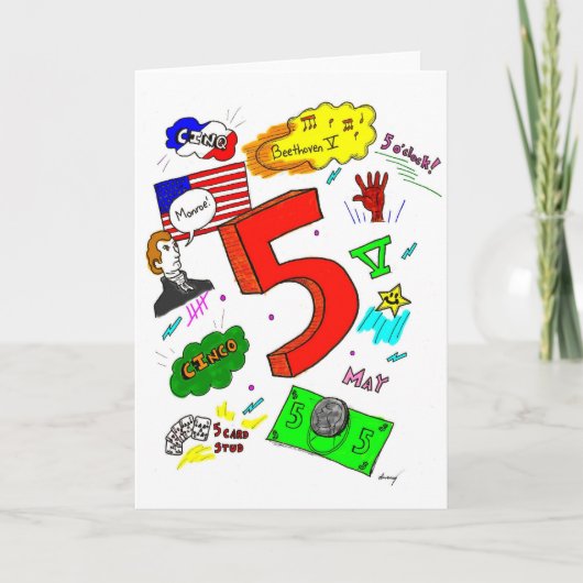 Odo to Five Greeting Card Karte (Vorderseite)