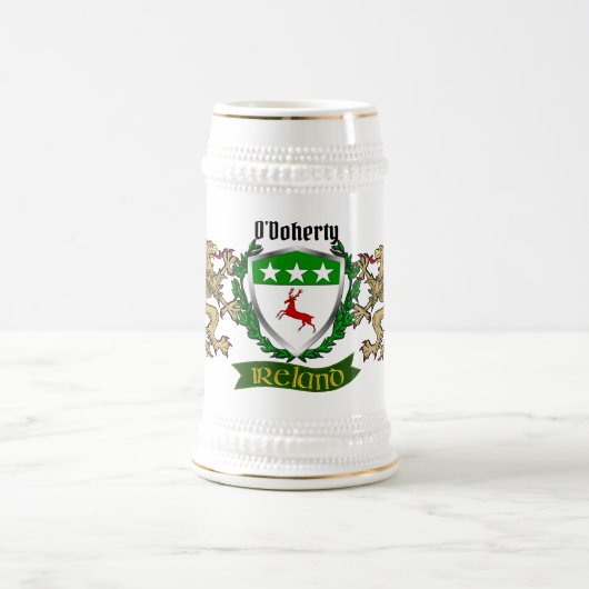 O'Doherty/Doherty Irish Shield Bierglas (Mittel)