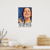 ODOL Toothpaste Pearl White Teeth German Retro Poster (Küche)