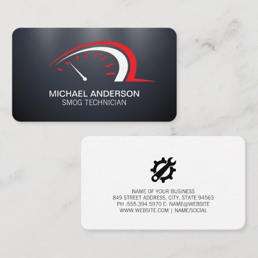 Odometer | Auto Visitenkarte (Vorne/Hinten)