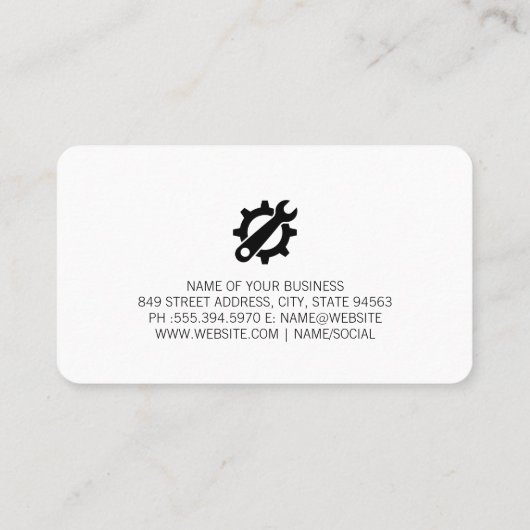 Odometer | Auto Visitenkarte (Rückseite)