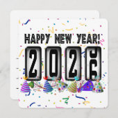 Odometer New Years Party 2026 Einladung (Vorne/Hinten)