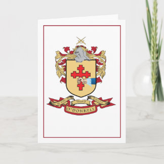 O'Donnell Familienwappen Blank Greeting Card 12x18 Karte