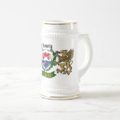 O'Donnelly/Donnelly Irish Shield Beer Stein Bierglas (VorderseiteRechts)