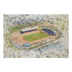 Odsal-Stadion, Bradford Aerial Art Poster