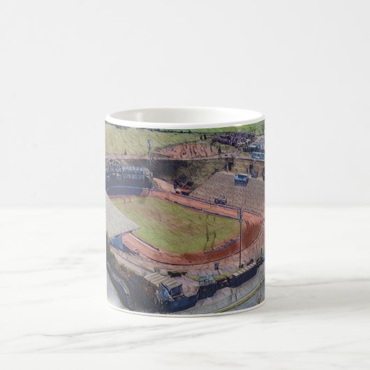 Odsal-Stadion, Bradford Luftbild Kunst Kaffeetasse (Mittel)