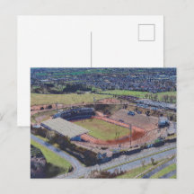 Odsal Stadium, Bradford Aerial Artwork Postcard