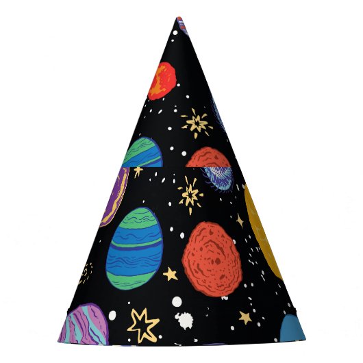 Odyssee im Weltraum: Planetäres Muster Partyhütchen (Vorderseite)
