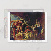 Odysseus in der Höhle Polyphemus von Jacob Jordaen Postkarte (Vorne/Hinten)