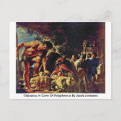 Odysseus in der Höhle Polyphemus von Jacob Jordaen Postkarte (Vorderseite)