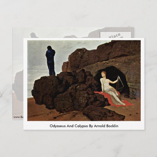 Odysseus und Calypso von Arnold Bocklin Postkarte (Vorne/Hinten)