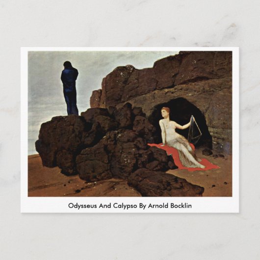 Odysseus und Calypso von Arnold Bocklin Postkarte (Vorderseite)