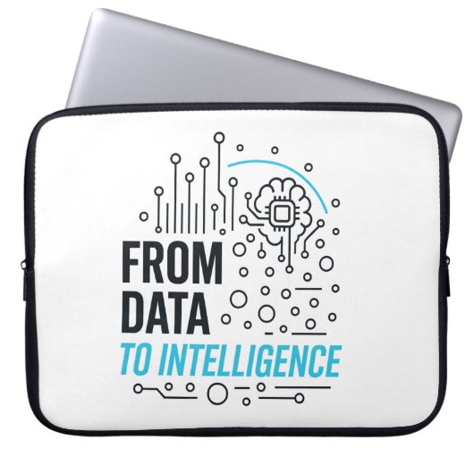 Odyssey der Datenintelligenz: Abstrakte Informatio Laptopschutzhülle (Vorderseite)