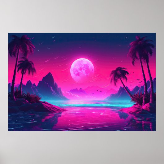 Odyssey: Eine Vaporwave-Hommage an den Power Poster (Vorne)