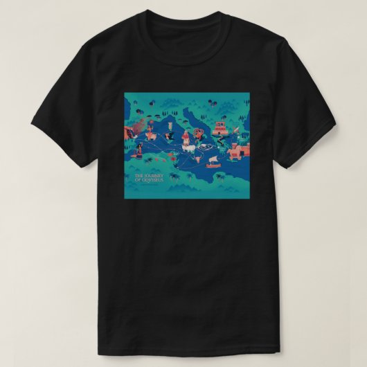 Odyssey Map - Die Reise von Odysseus Throw Blanke T-Shirt (Design vorne)