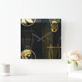 Odyssey Square Wall Clock Quadratische Wanduhr (Zuhause)